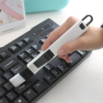 2 In 1 Multi-purpose Kitchen Window Groove Space Cleaning Brush Dustpan Screen Nook Cranny Household Keyboard Clean Folding Tool