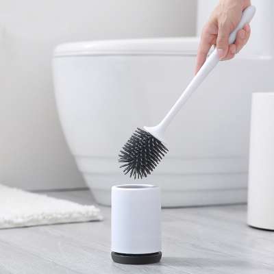 Toilet Brush Rubber Head Holder Cleaning Brush For Toilet Wall Hanging Household Floor Cleaning Bathroom Accessories